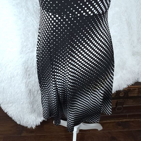 PAPAYA BLACK & WHITE POLKA-DOT HALTER DRESS SZ.S EUC - Picture 4 of 8